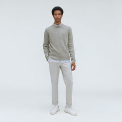 The Merino-Blend Crewneck Sweater |  Heathered Grey