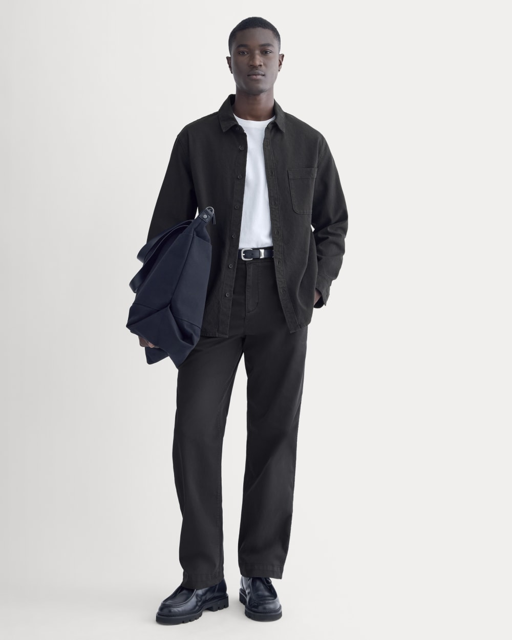 The Canvas Organic Cotton Overshirt | Black