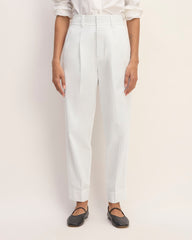 The Draper Tapered Pant in Buttersmooth | White