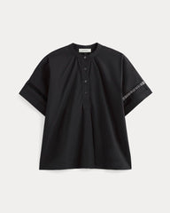 The Lace Trim Popover | Black