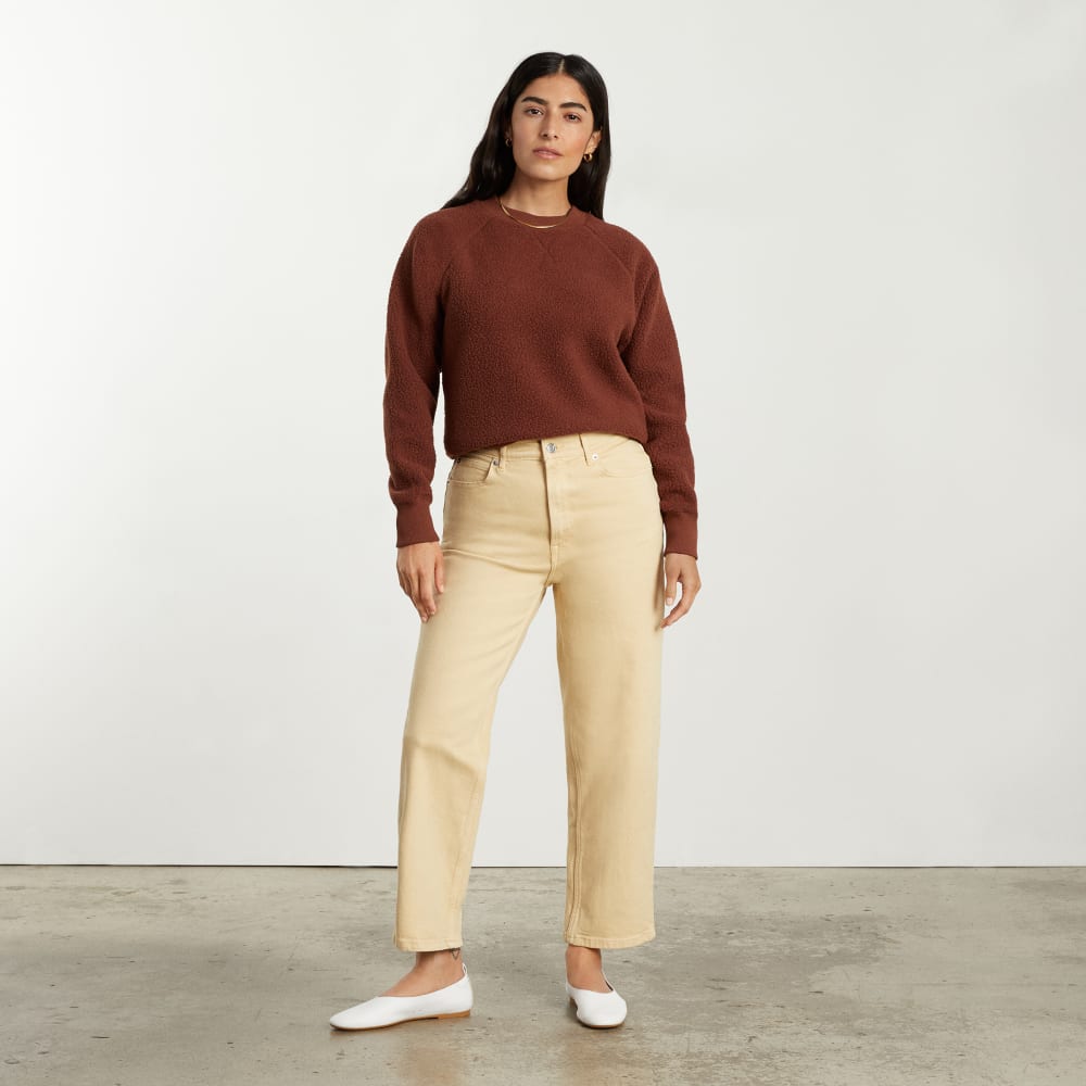 The ReNew Fleece Raglan Sweatshirt | Rosewood