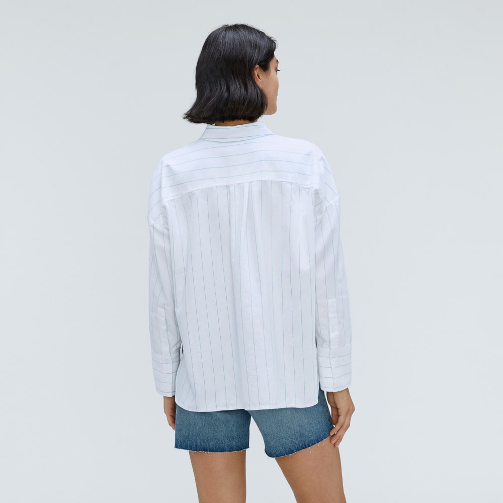 The Boxy Oxford | Mint / White