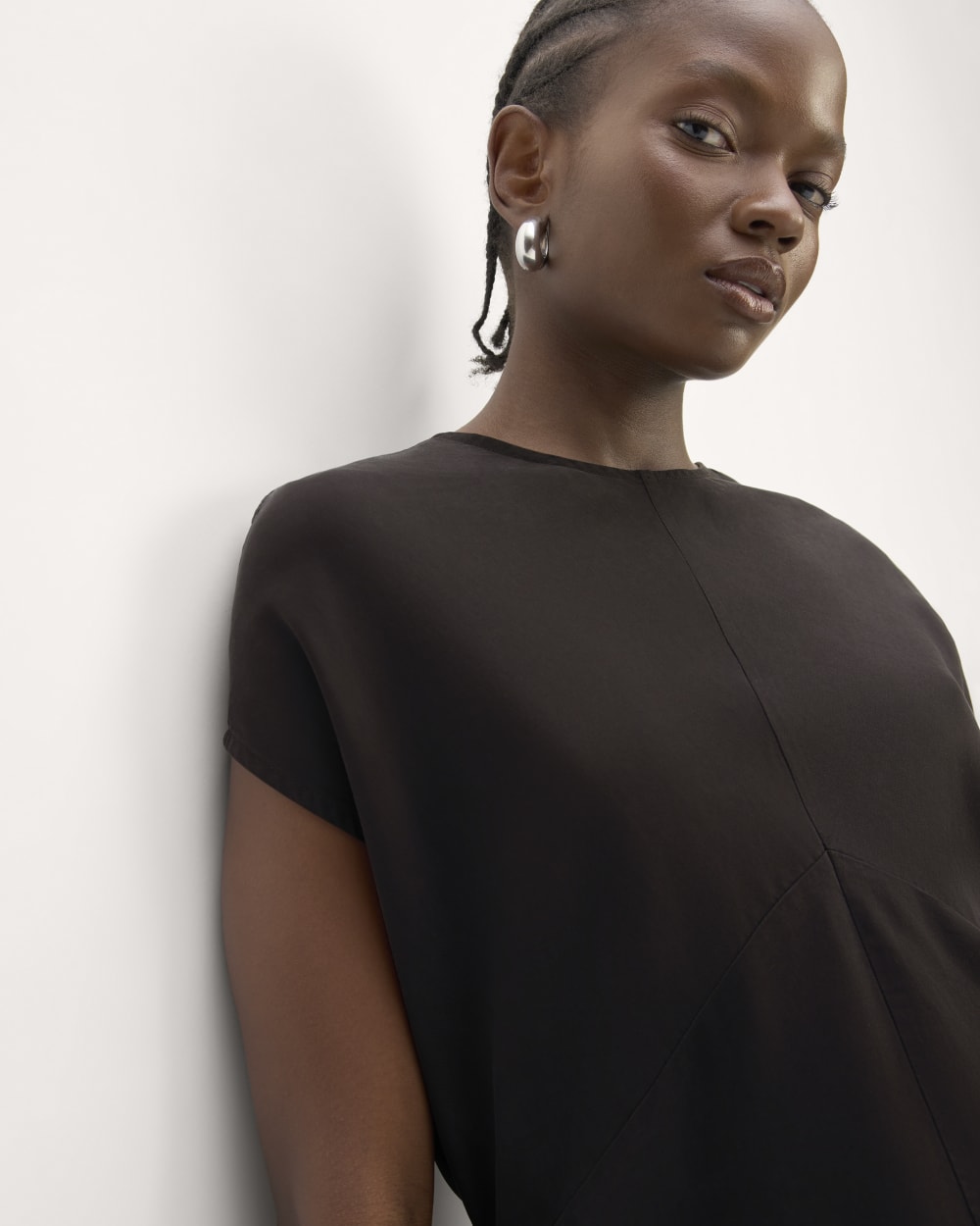 The Drape Top in Butterlite | Black