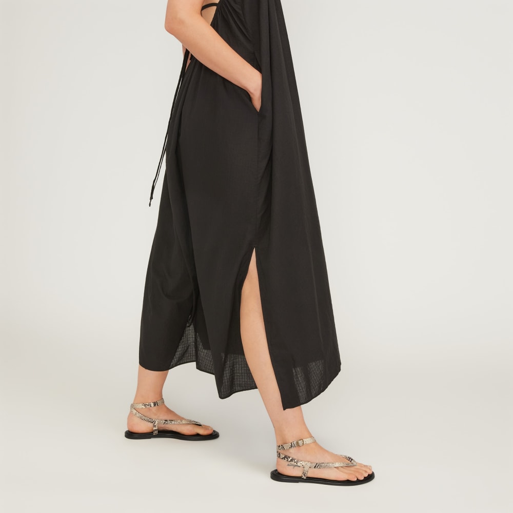 The Tie-Back Halter Dress | Black
