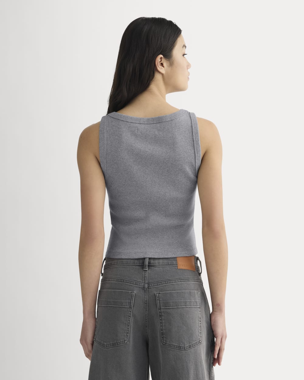 The Selfie Boatneck Tank | Mid Heather Grey