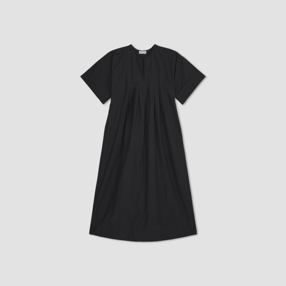 The Poplin Caftan Dress | Black
