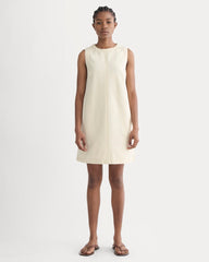 The Denim Shift Dress | Ecru