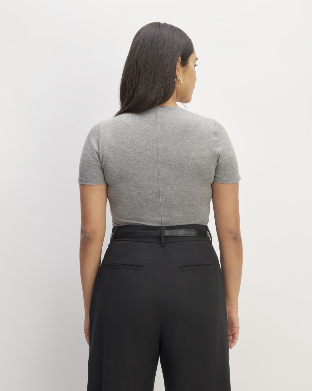 The Supima® Form Crew Neck Tee | Mid Heather Grey