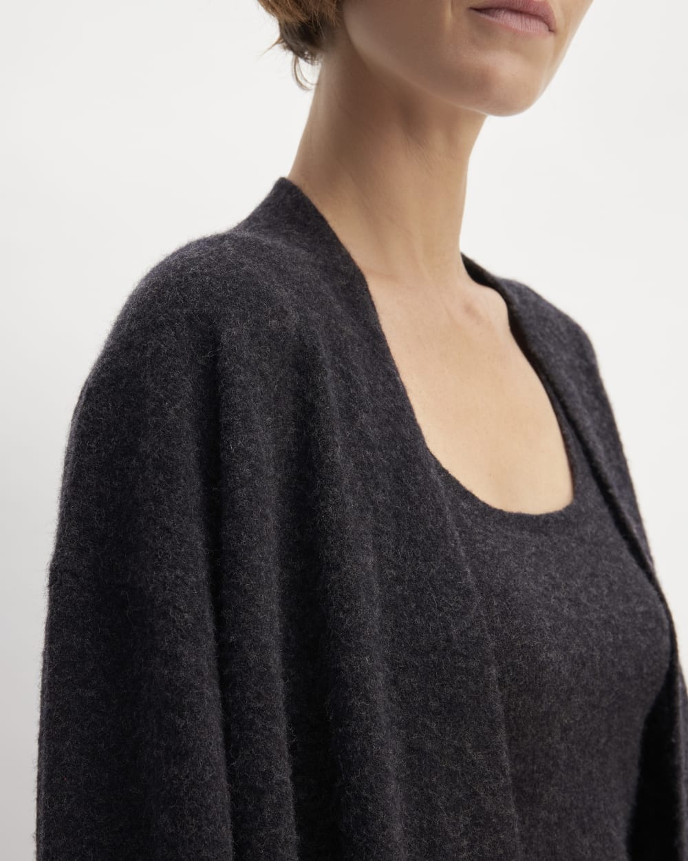The Cozy-Stretch Long Cardigan | Charcoal